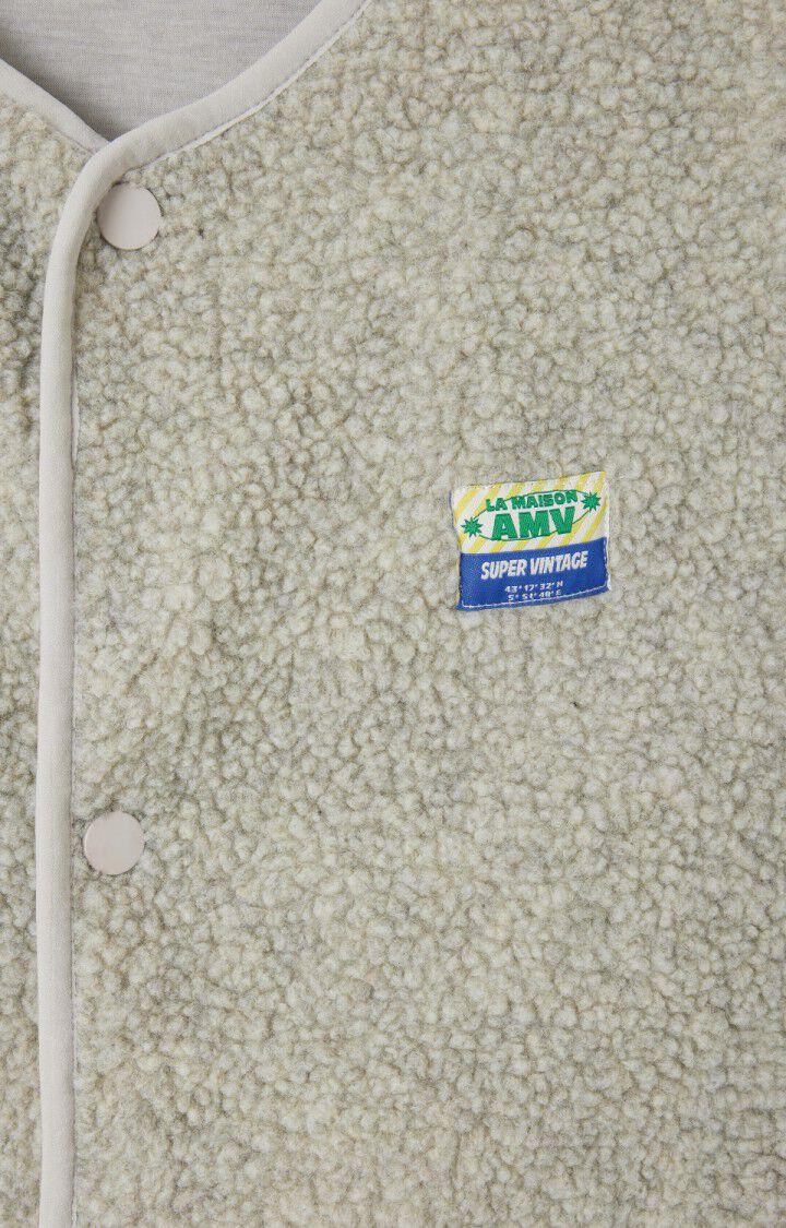 American Vintage Hoktown Teddyfleece Weste Polar Chine Meliert Herren hellgrau